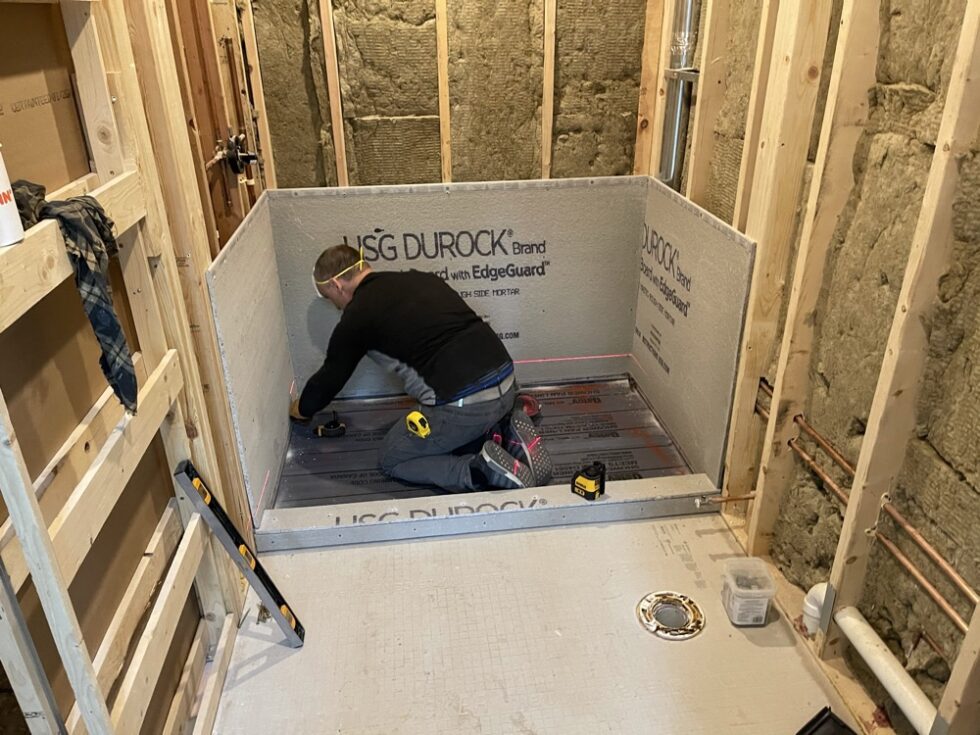 Building A Custom Shower Base Gizmo Exteriors Repair, Installations